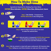 HOTKEI 60+ Slime Making Kit DIY Magic Toy Slime Kit with Activator 12 Glue &3 Activator